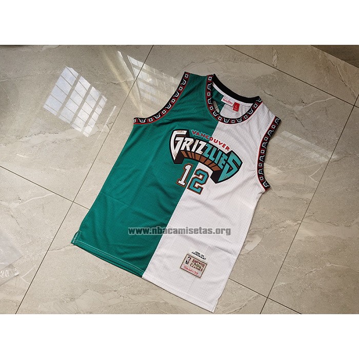 Camiseta Memphis Grizzlies Ja Morant NO 12 Split Edition Verde Blanco